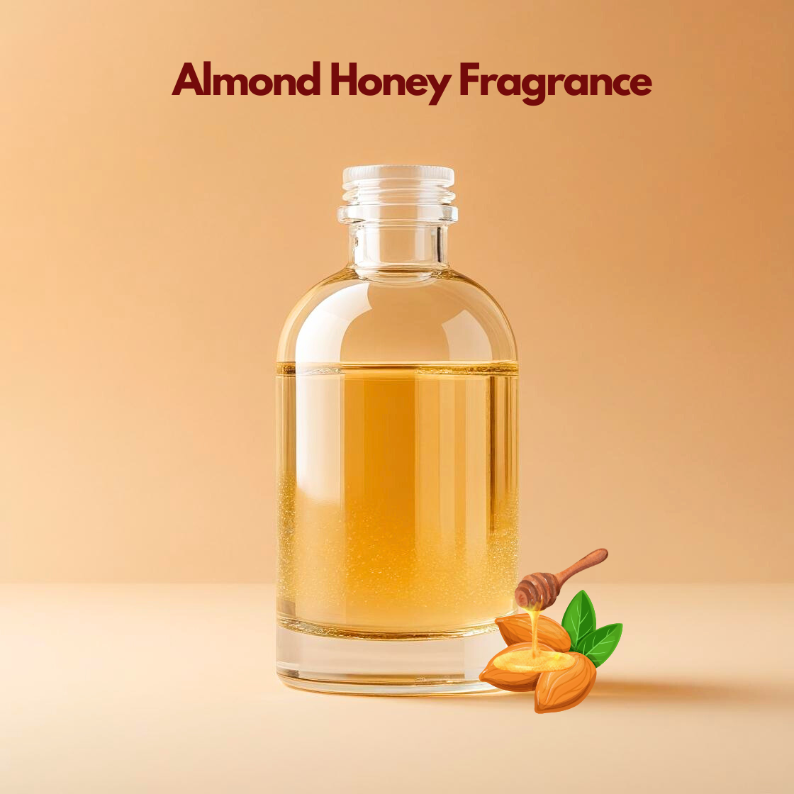 Almond honey water soluble fragrance for moisturizing skincare products and nourishing body lotions.