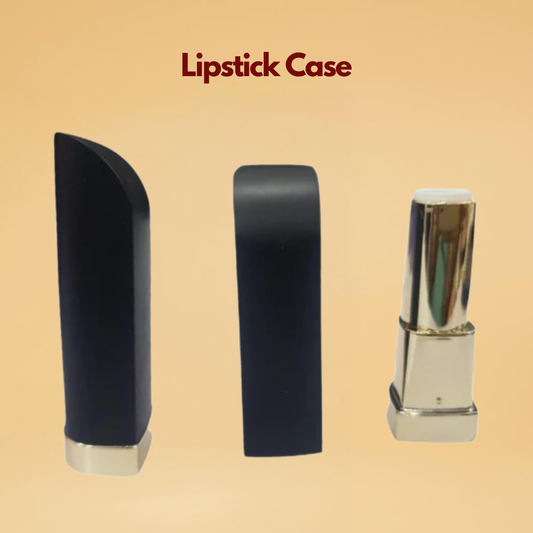 Premium Lipstick Case Black with Gold Ring