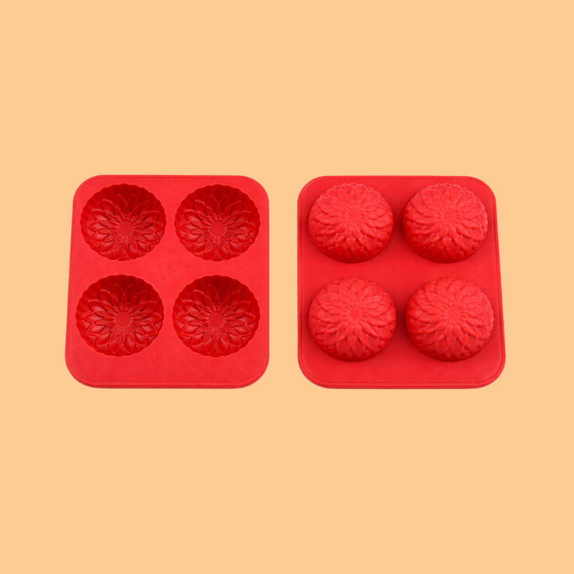 4 Cavity Sunflower Soap Mould (75 gm)