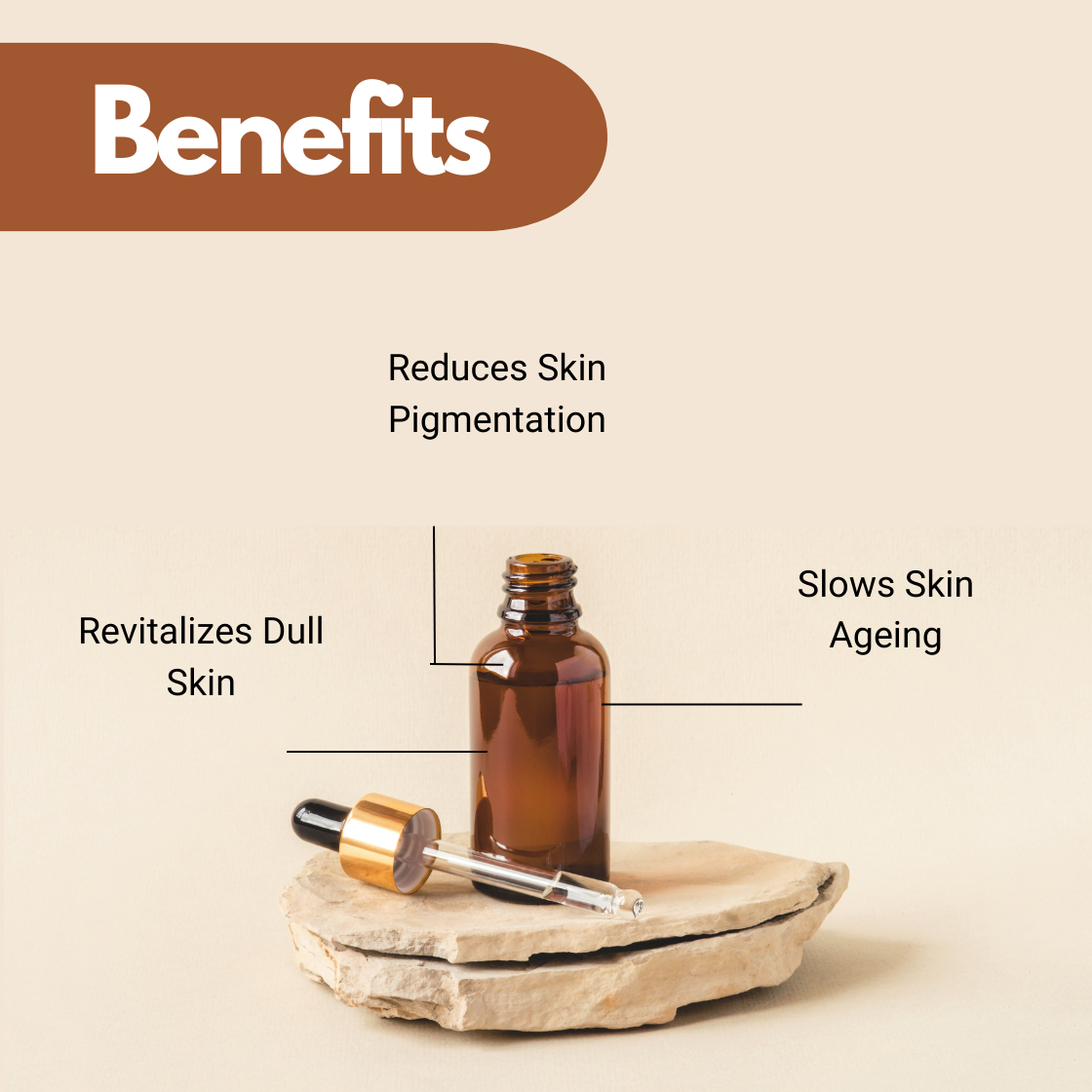 Carrot Seed essential oil in amber glass bottle with dropper, carrot oil for reducing skin pigmentation, slowing skin ageing, and revitalizing dull skin for natural skincare and glow.
