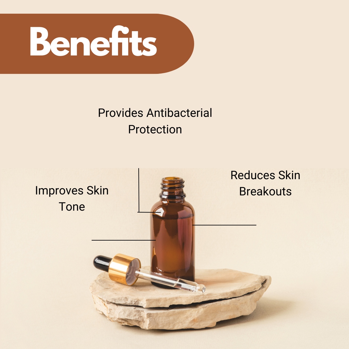 Geranium essential oil in clear glass bottle with dropper, geranium oil for providing antibacterial protection, reducing skin breakouts, and improving skin tone, natural balancing oil for combination skin.