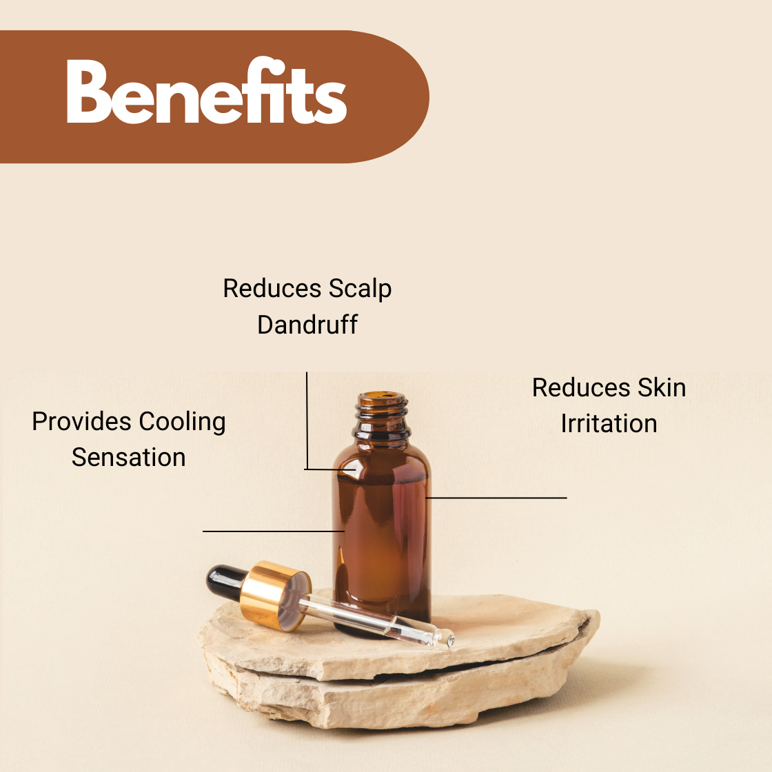 Peppermint essential oil in clear glass bottle with dropper, oil for reducing scalp dandruff, providing cooling sensation, and reducing skin irritation, natural refreshing oil, pure menthol peppermint.