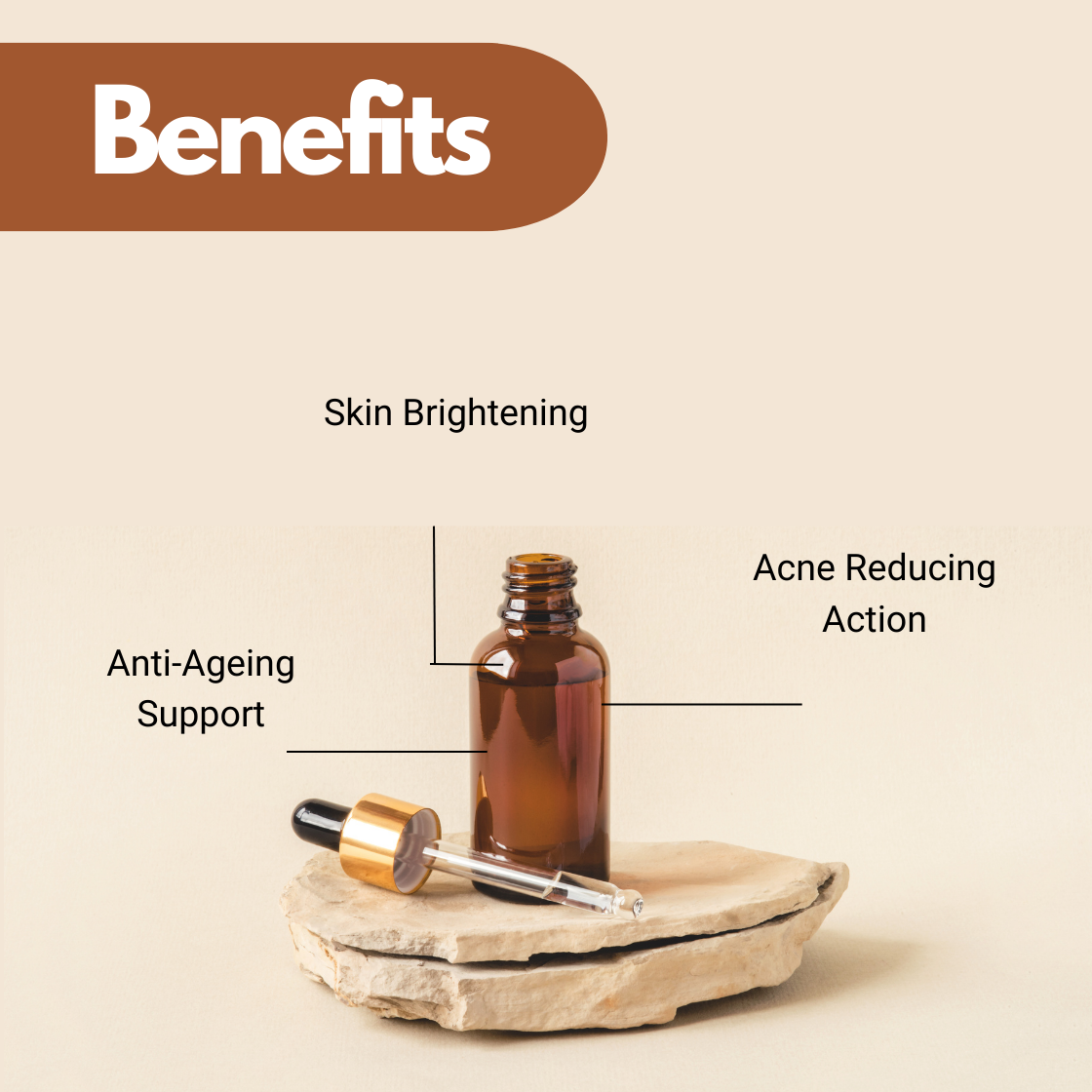 Turmeric essential oil in amber glass bottle with dropper, curcuma longa oil for skin brightening, acne reducing action, and anti ageing support, pure turmeric root for skincare.
